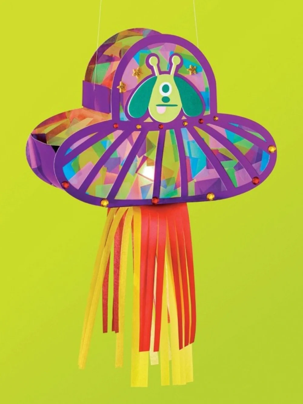 Mondo Llama Create-Your-Own Lit Space Dog Paper Lantern Craft Activity Kit
